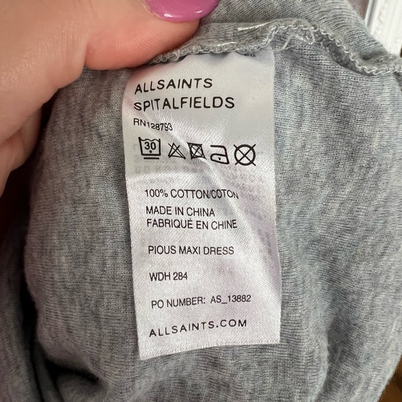 All Saints Grey Maxi Dress - Picture 5 of 7